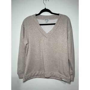 Women's ORVIS V-Neck‎ Sweatshirt Size M - Soft - Color is Taupe / Beige